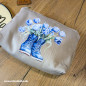 Preview: Bügelbild Flower Boots blau